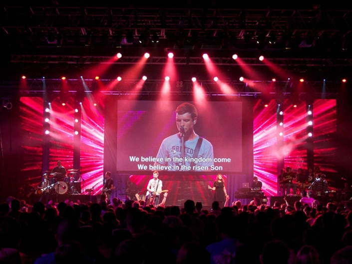 Second Baptist Houston Worship Concert with LED Lyric Screens by PixelFLEX
