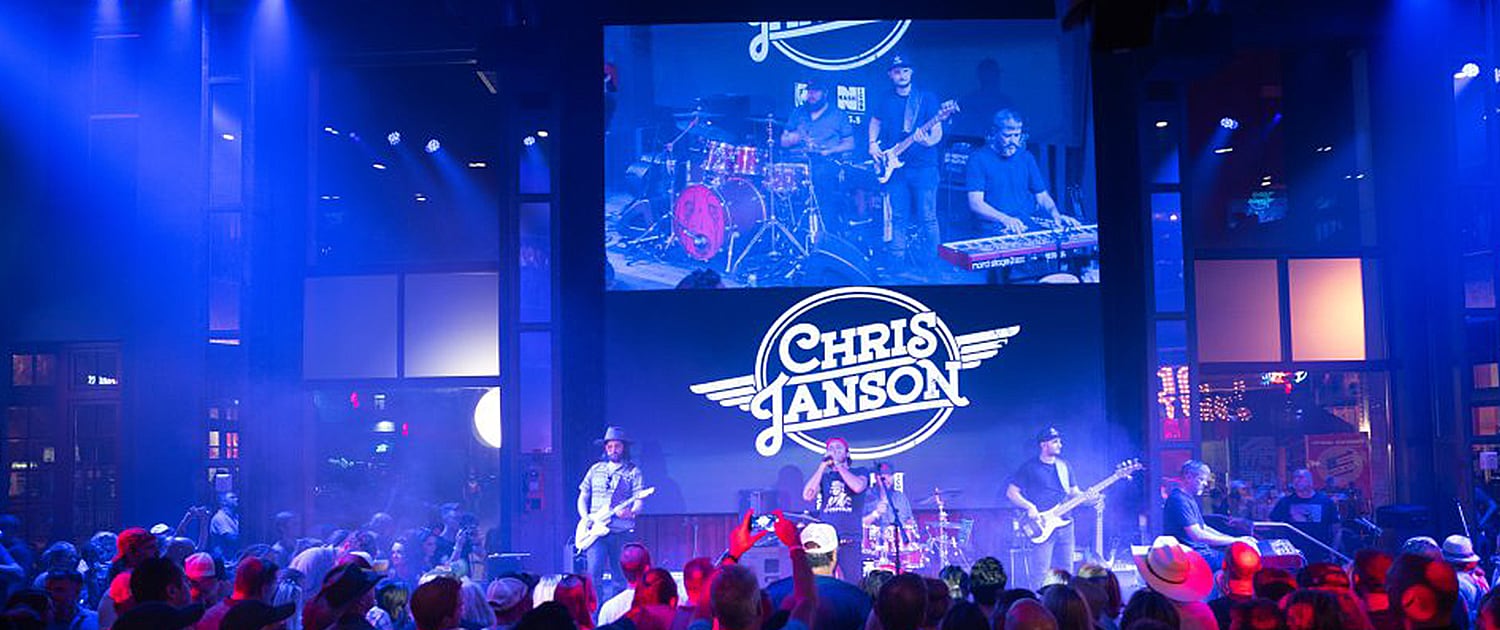 Ole Red Nashville Video Wall by PixelFLEX during Chris Janson Performance