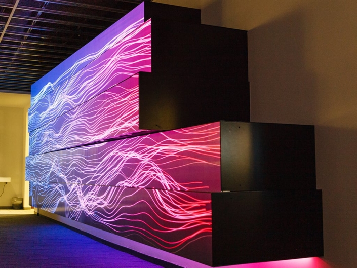 PixelFLEX LED Wall Featuring Abstract Content