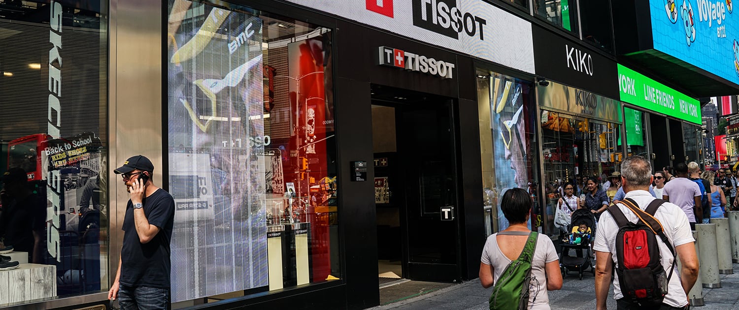 Tissot Transparent LED by PixelFLEX with Cyclist