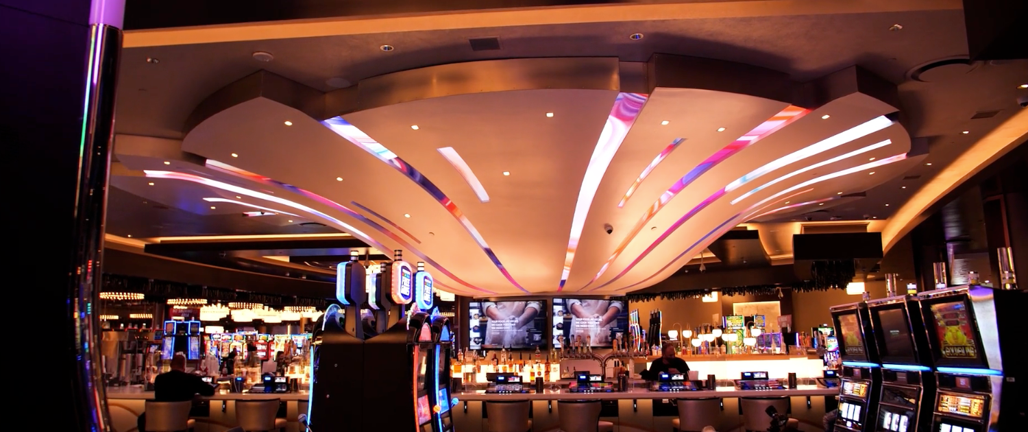 LED ceiling in casino